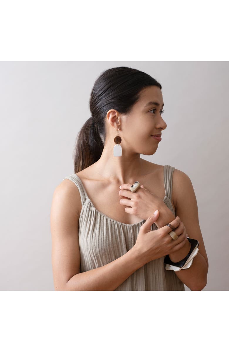 Maadili Collective Embody Earrings, Alternate, color, White & Black