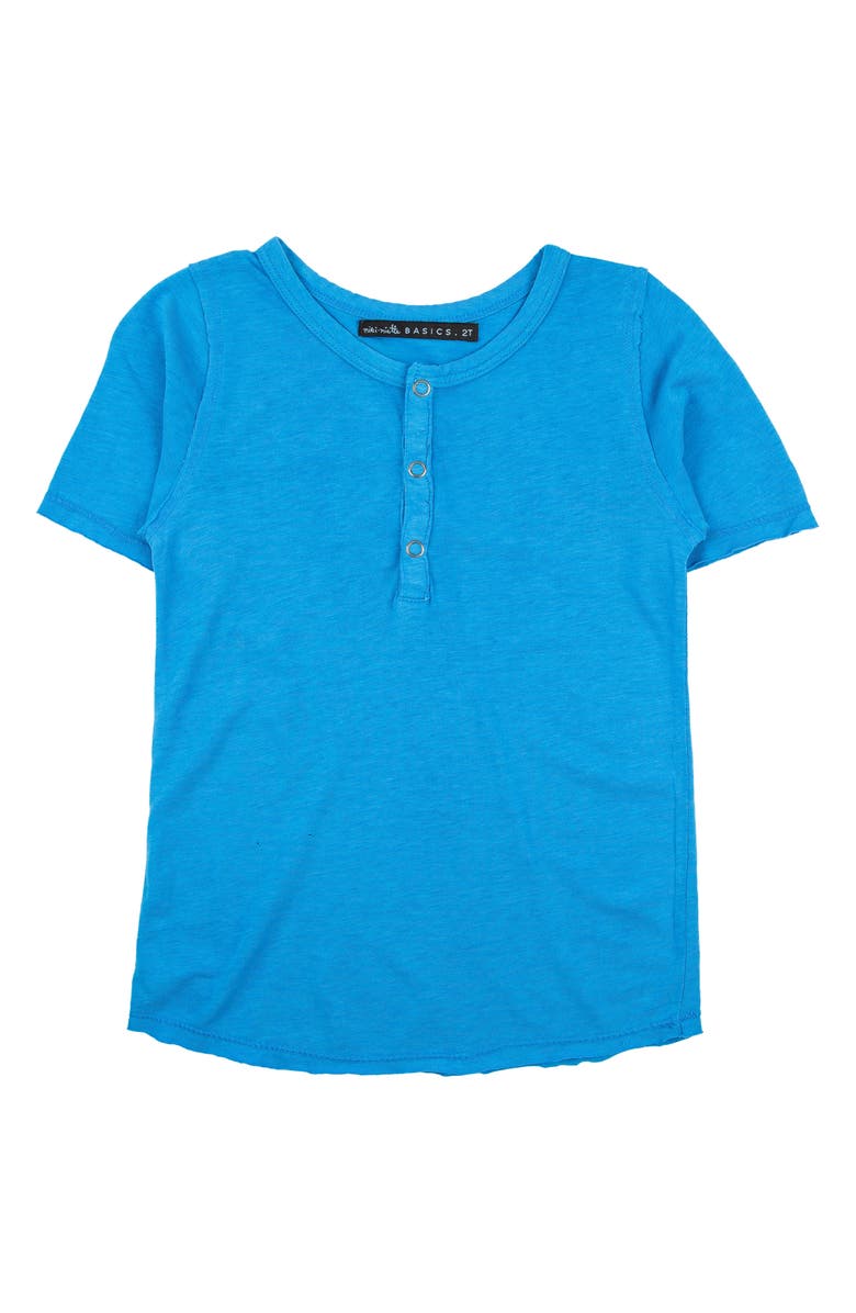 Miki Miette Kids' Pauli Short Sleeve Henley, Main, color, 