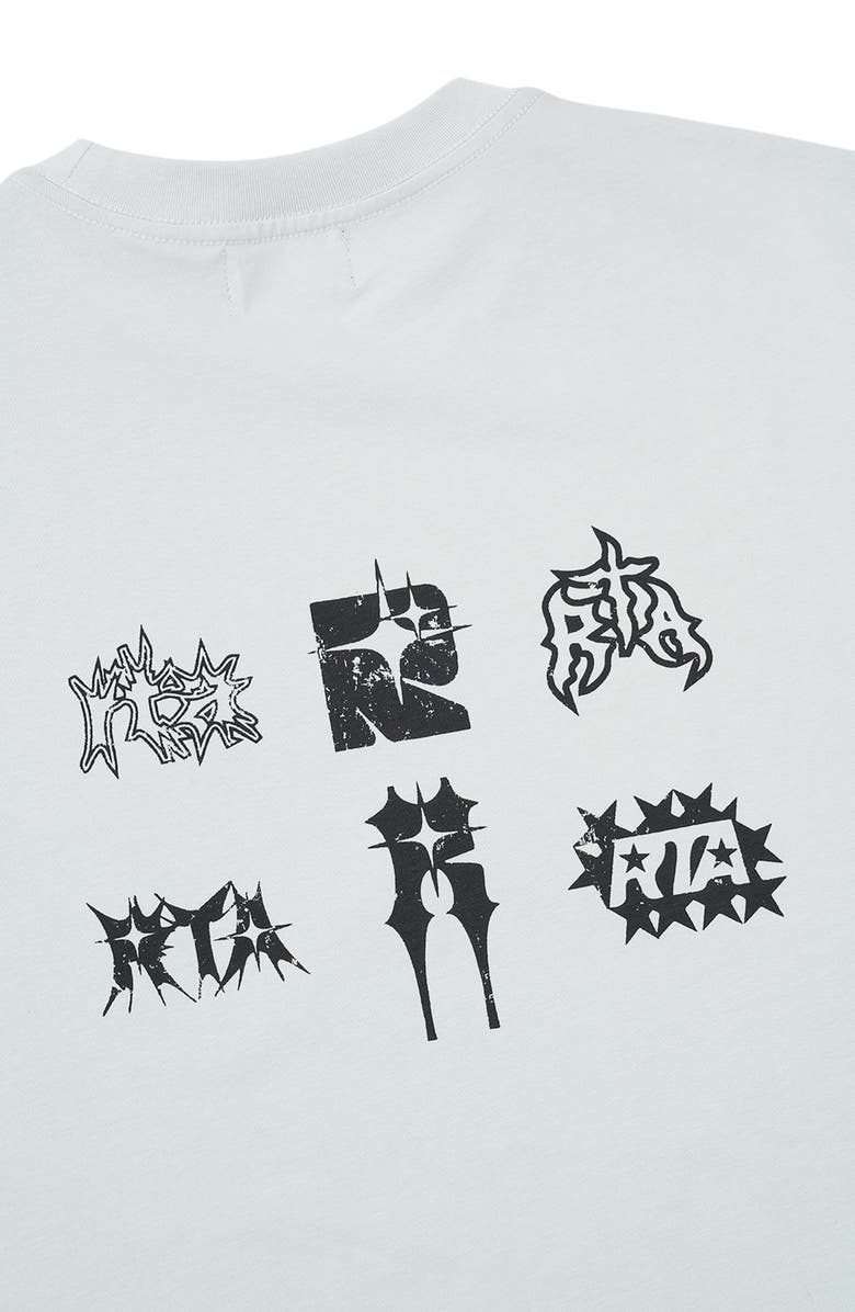 RtA Lawrence Long Sleeve Graphic T-Shirt, Alternate, color, Smoke Spiked Type