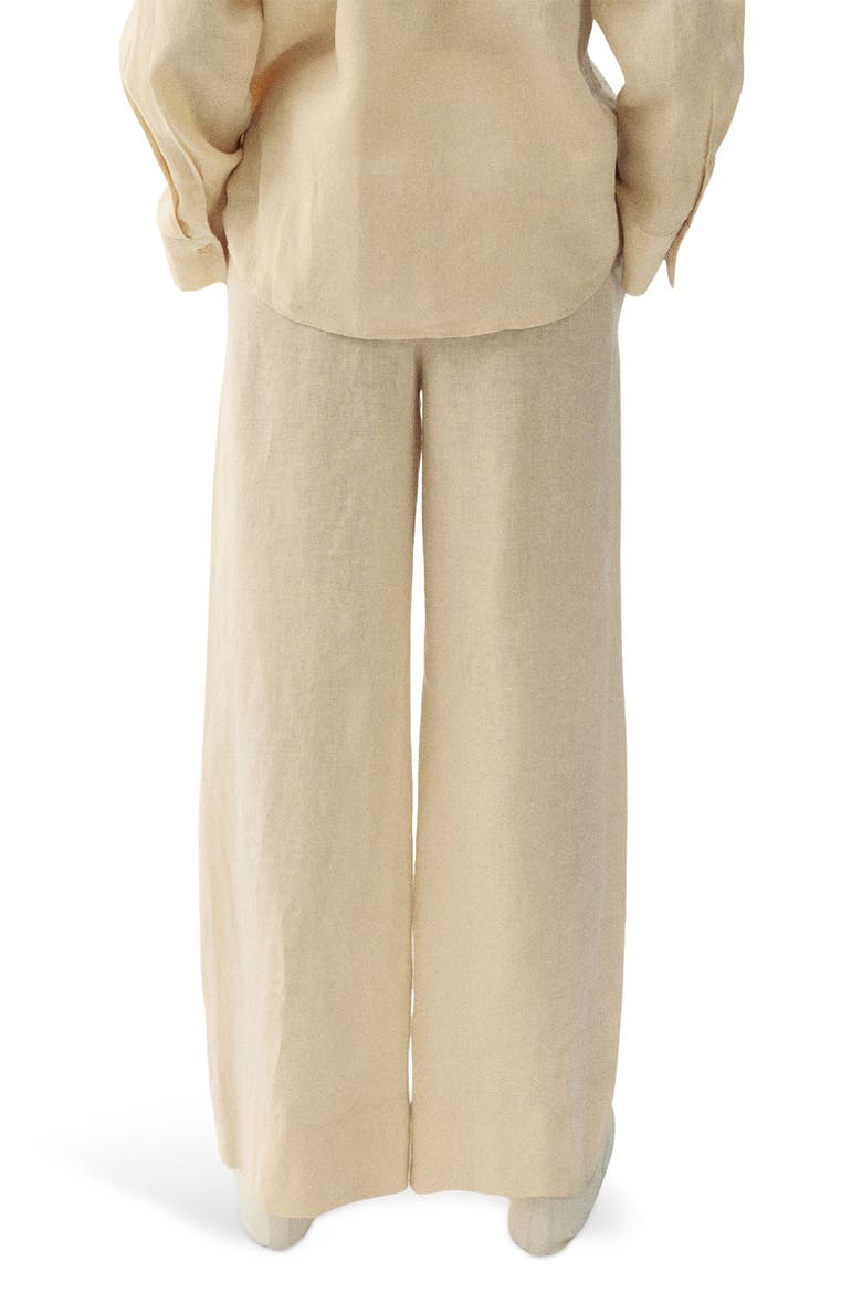 Straight Leg Linen Blend Pants, Alternate, color, PASTEL YELLOW