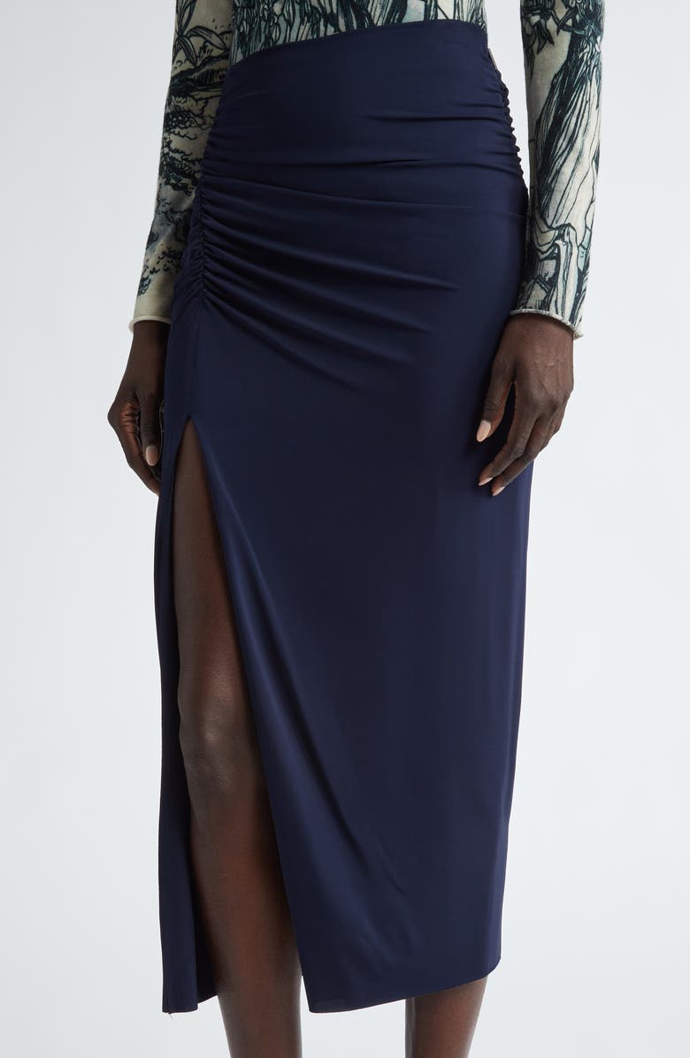 Jason Wu Collection Ruched Jersey Pencil Skirt, Alternate, color,