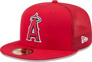 New Era Men's New Era Red Los Angeles Angels 2026 Batting Practice 59FIFTY Fitted Hat