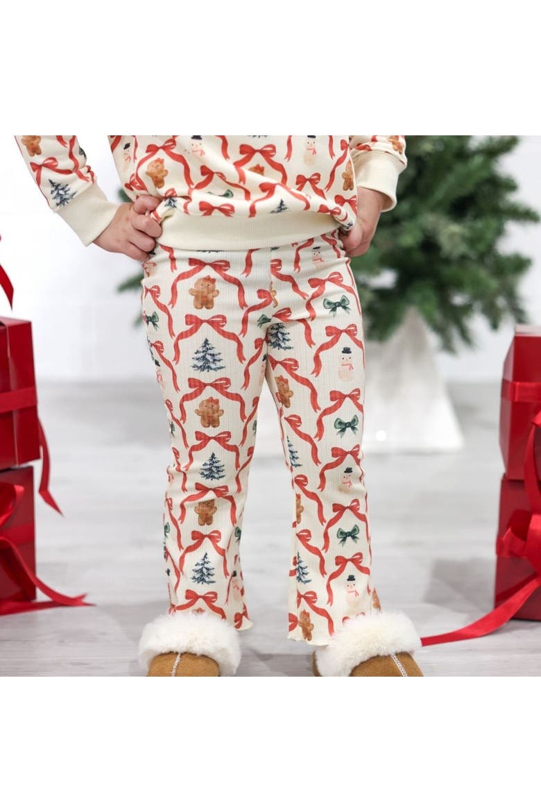 Christmas Cutie Flare Legging, Alternate, color, Natural
