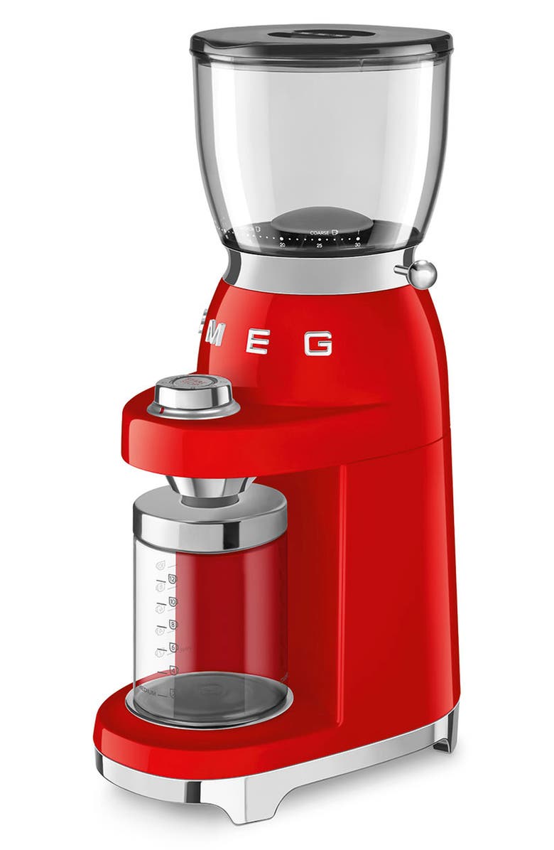 smeg '50s Retro Style Coffee Grinder, Alternate, color, Red