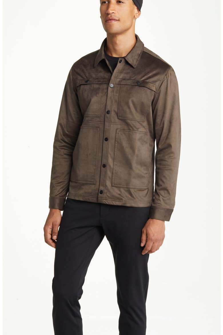 Faux Suede Renoir Jacket, Alternate, color, TAUPE