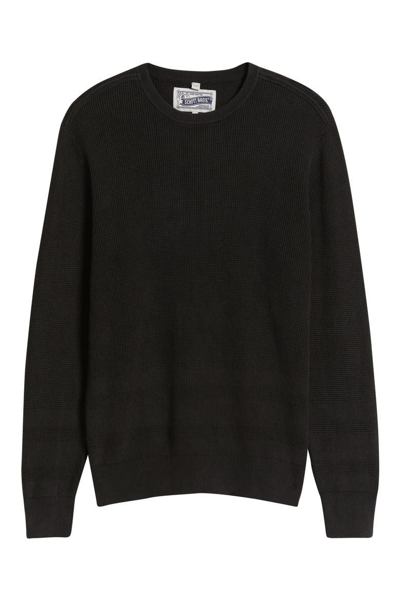 Stonewash Cotton Sweater, Alternate, color, BLACK