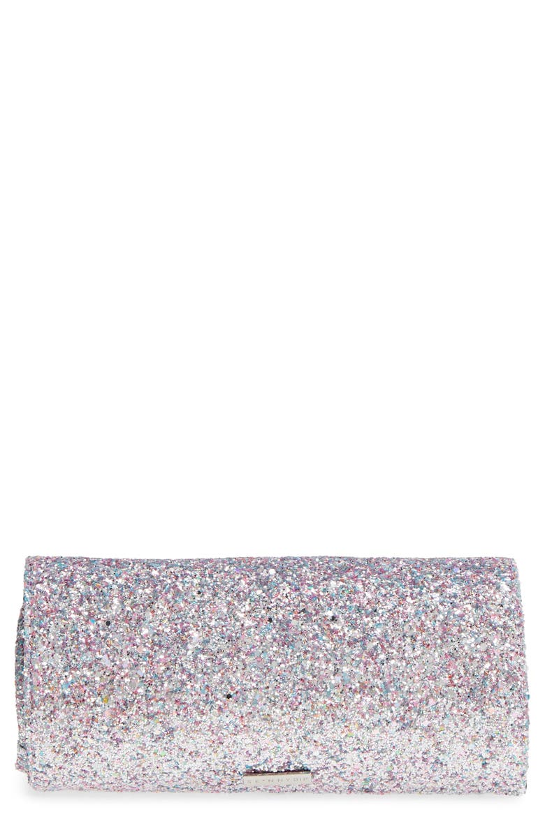 Skinnydip Treasure Glitter Cosmetics Roll Bag, Main, color, 