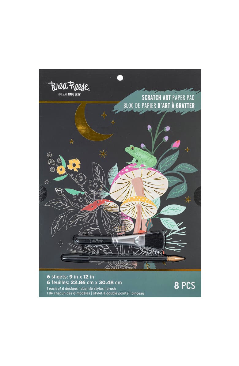 Brea Reese Scratch Art Kit Mythical Animals, Main, color, Multicolored