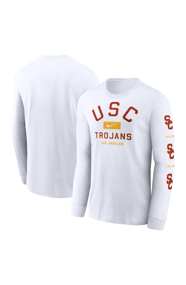 Nike Men's Nike White USC Trojans Primetime Classic Location Long Sleeve T-Shirt, Main, color, White