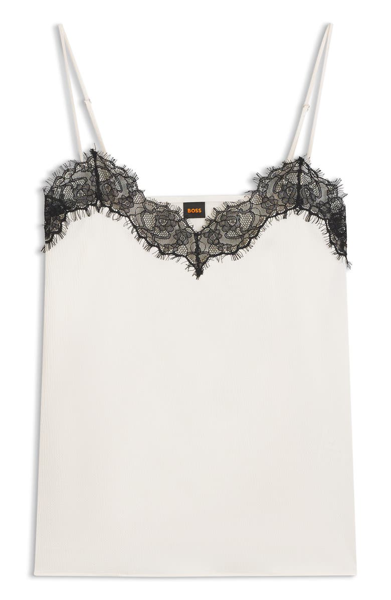 BOSS Orange Ilessy Eyelash Lace Camisole, Alternate, color, Open White