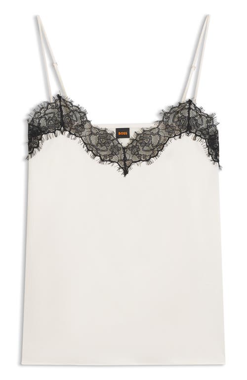 Hugo Boss Boss Orange Ilessy Eyelash Lace Camisole In White