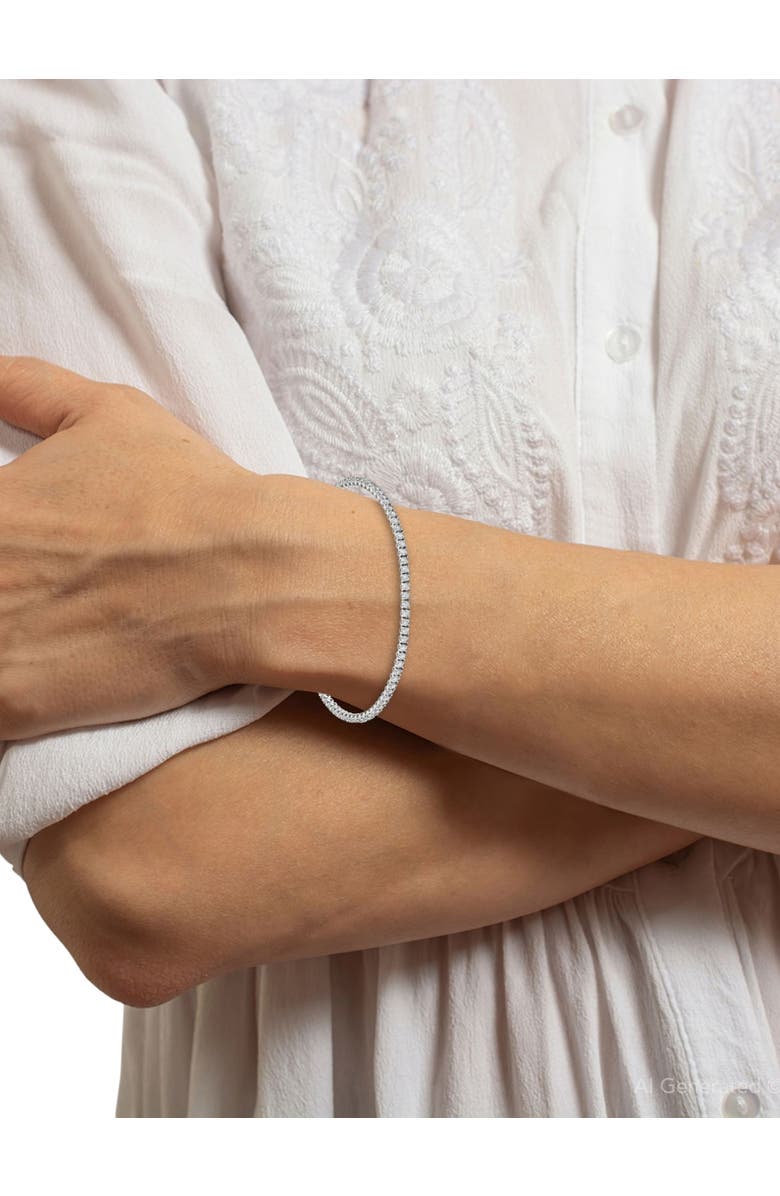 Bliss Diamond 2ct Lab Grown Diamond Tennis Bracelet 14K Gold 7", Alternate, color, 14K White Gold