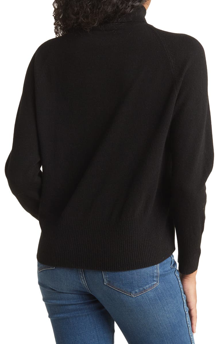 Vince Wool Cashmere Blend Turtleneck, Alternate, color, Black