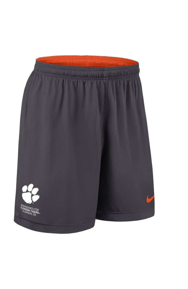 Nike Men's Nike Orange/Charcoal Clemson Tigers 2025 Sideline Reversible Performance Shorts, Alternate, color, Orange
