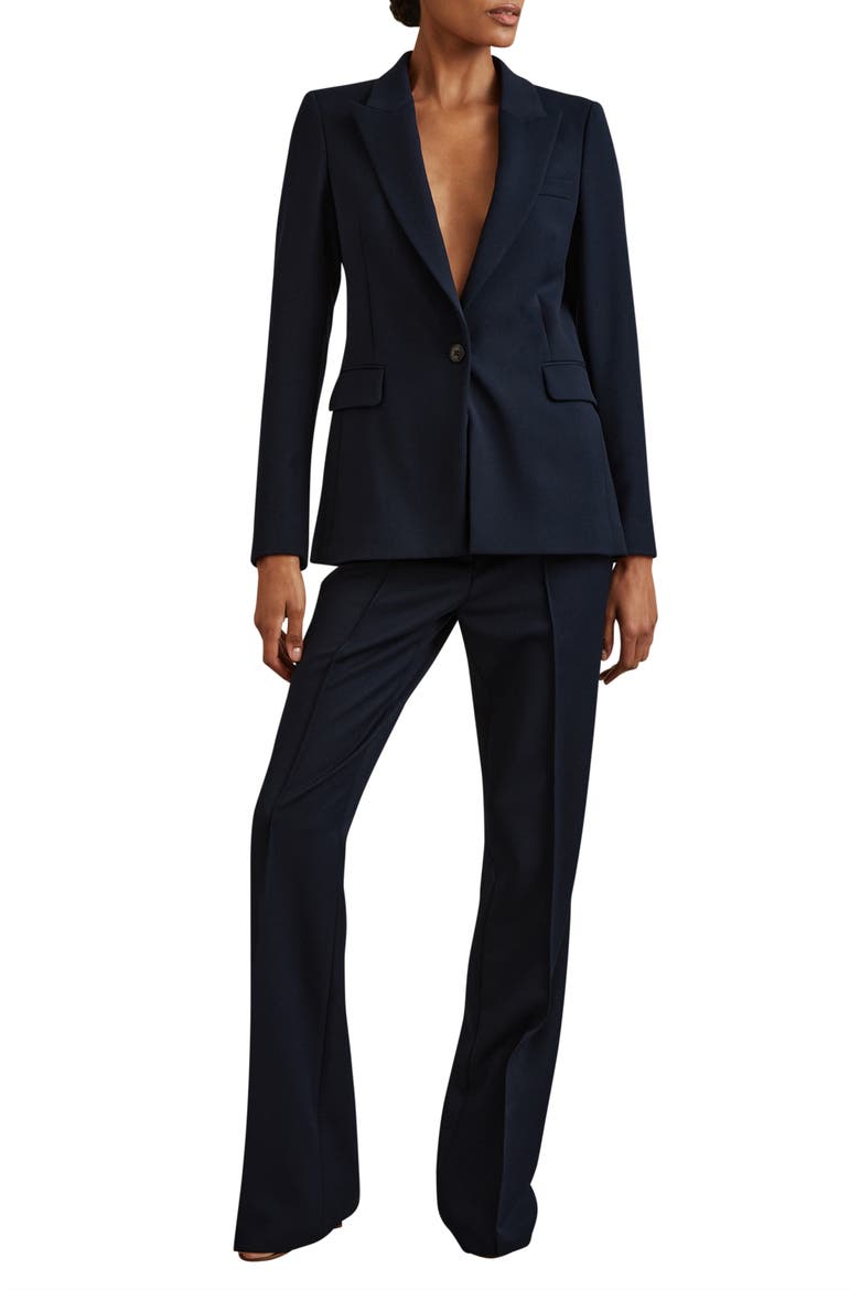 Gabi Peak Lapel Blazer, Alternate, color, BLACK