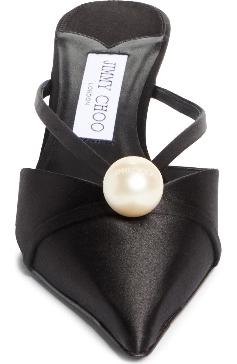 Jimmy Choo Sana Pointed Toe Mule, Alternate, color, Black/ White