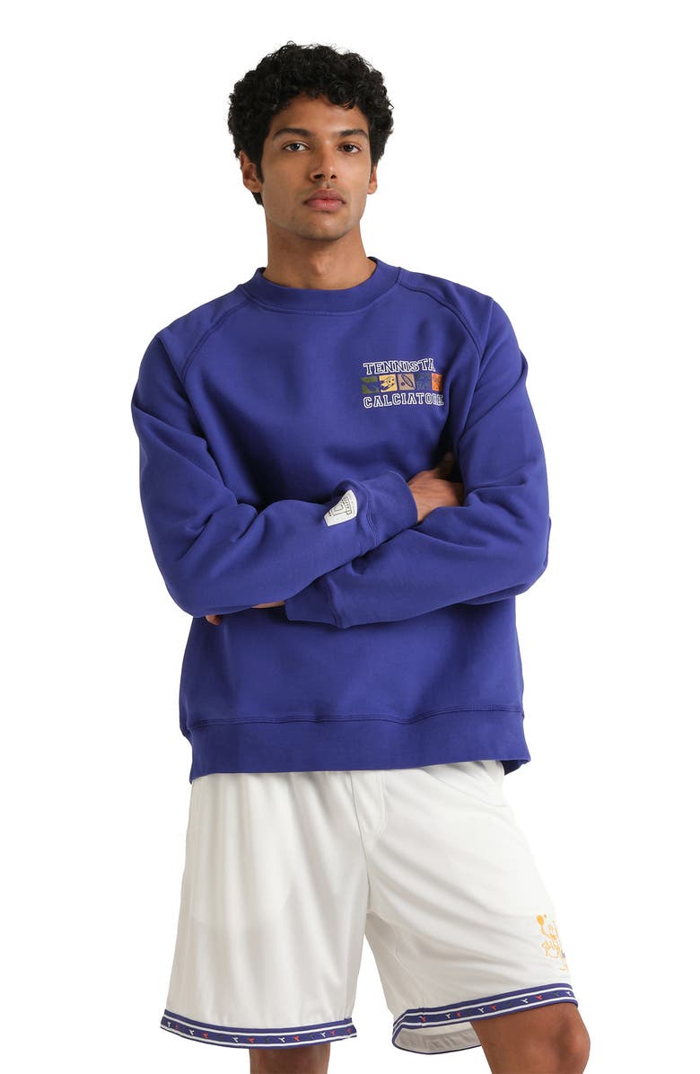 Diadora Legacy Embroidered Fleece Sweatshirt, Alternate, color, Navy