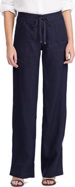 Lauren Ralph Lauren Wide Leg Linen Pants