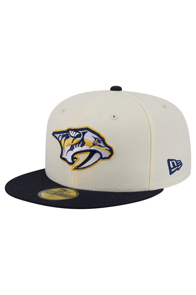 Men's New Era  Cream Nashville Predators America's 250th Two-Tone 59FIFTY Fitted Hat, Alternate, color, Cream
