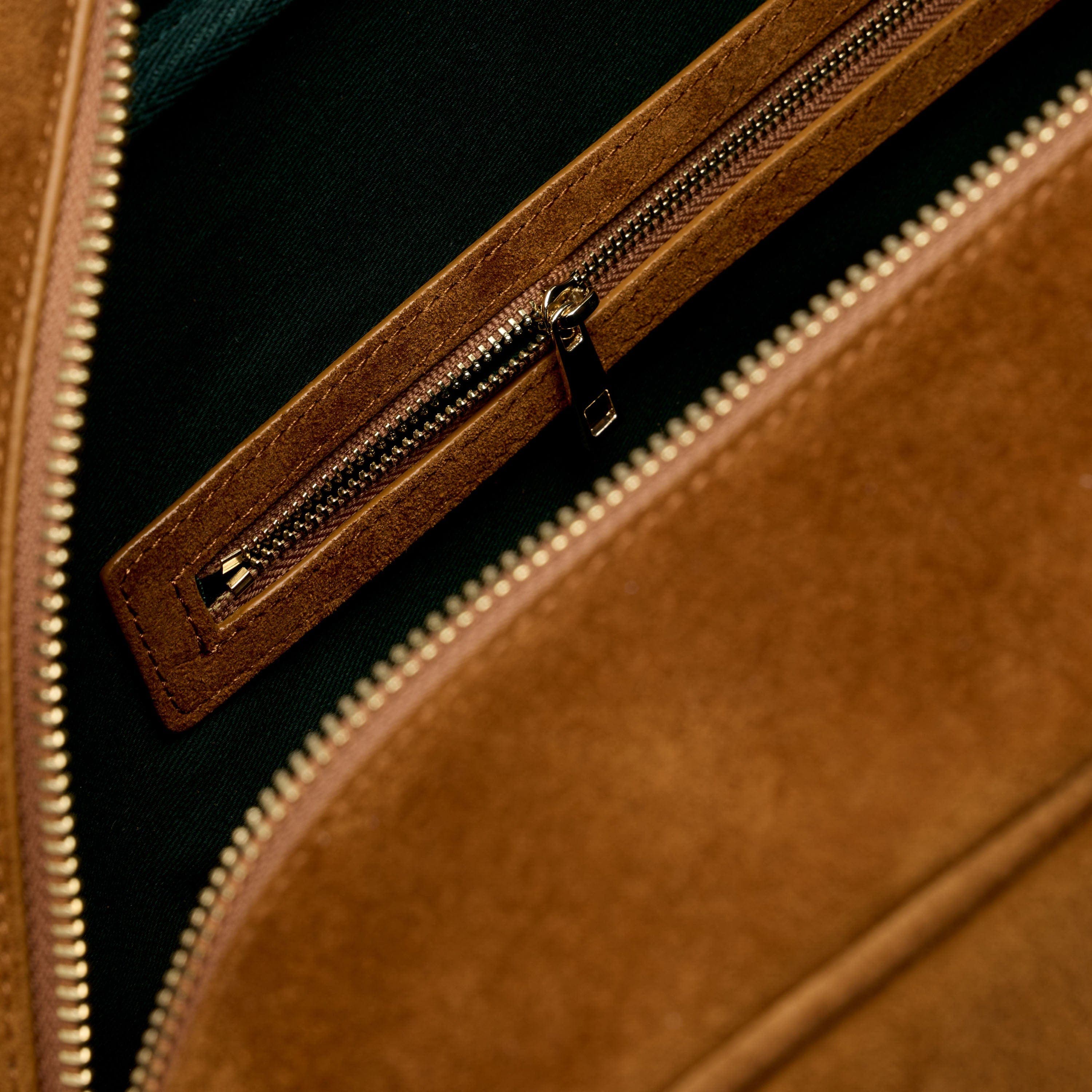 Suede Briefcase Duffle, Alternate, color, Toffee