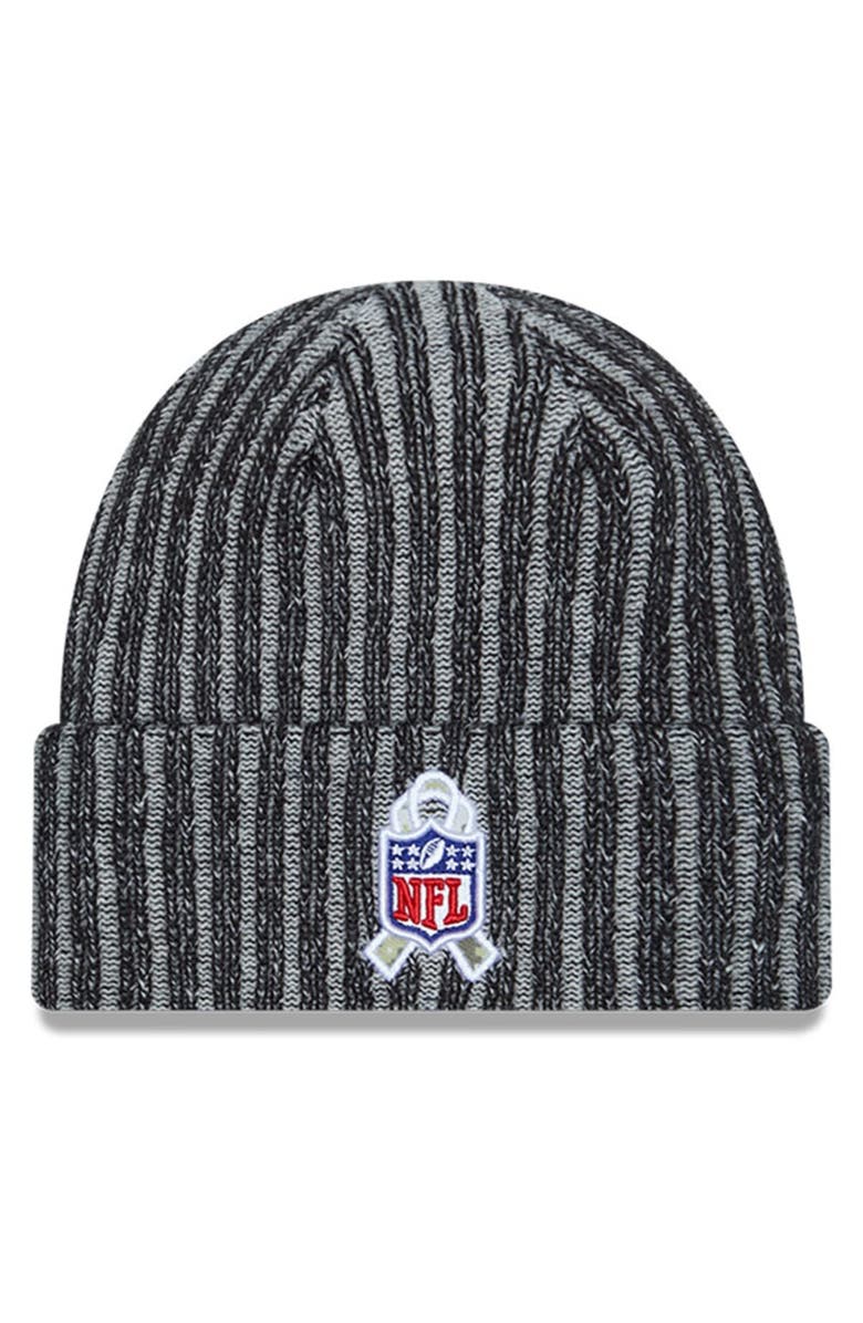 New Era Men's New Era  Black Los Angeles Rams 2023 Salute To Service Cuffed Knit Hat, Alternate, color, 