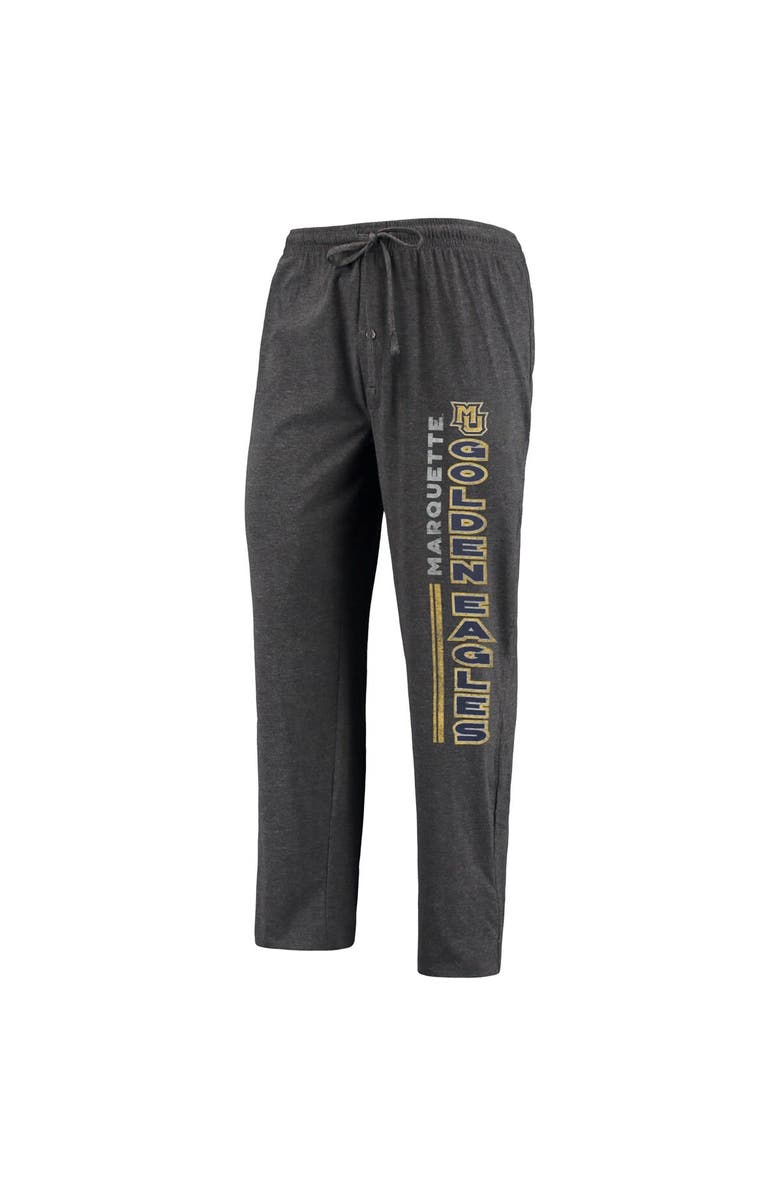CONCEPTS SPORT Men's Concepts Sport Heathered Charcoal/Navy Marquette Golden Eagles Meter T-Shirt & Pants Sleep Set, Alternate, color, Heather Charcoal