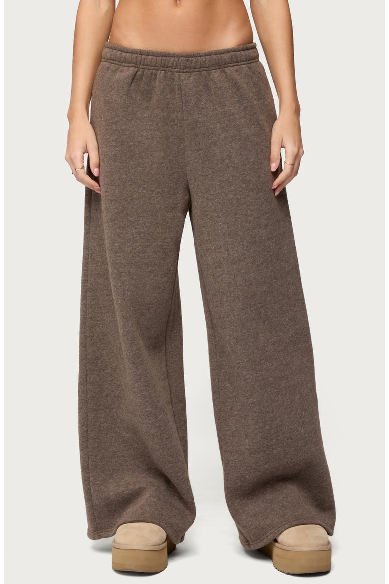 Laulie Wide Leg Sweatpants, Main, color, BROWN