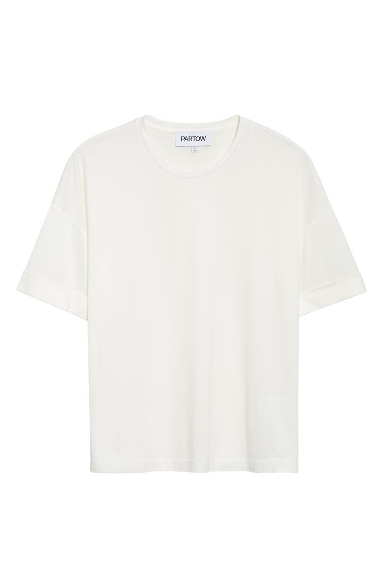 PARTOW Worth Modal & Cashmere T-Shirt, Main, color, White