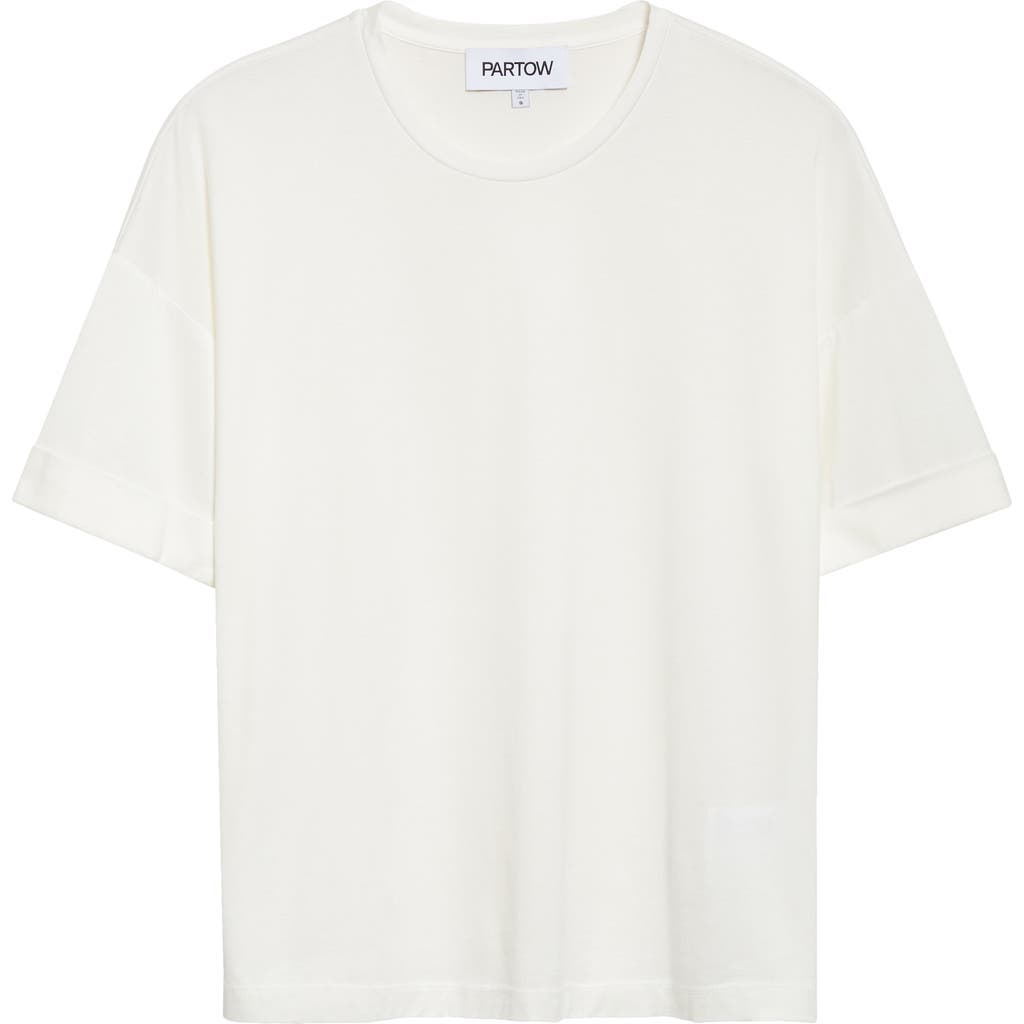 Partow Worth Modal & Cashmere T-shirt In White