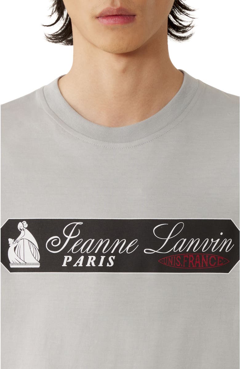 Lanvin Printed Lanvin Signature Label T-Shirt, Alternate, color, Grey