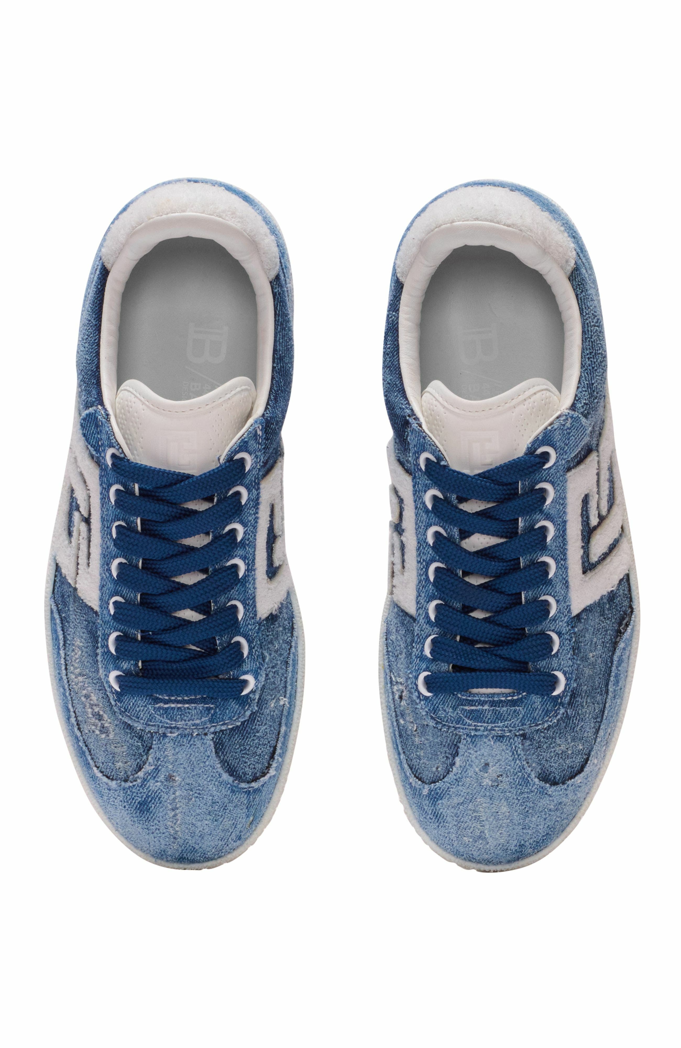 Balmain Denim Balmain Swan Trainers, Alternate, color, 