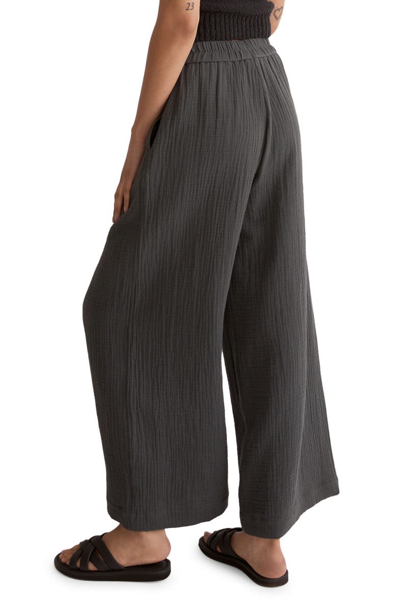 Madewell Lightspun Untailored Crop Wide Leg Pants, Alternate, color, 