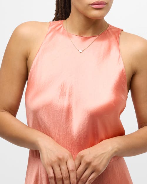 Jan Leslie Single Heart 18" Necklace Set In Sterling Silver With 18k Gold Overlay In White