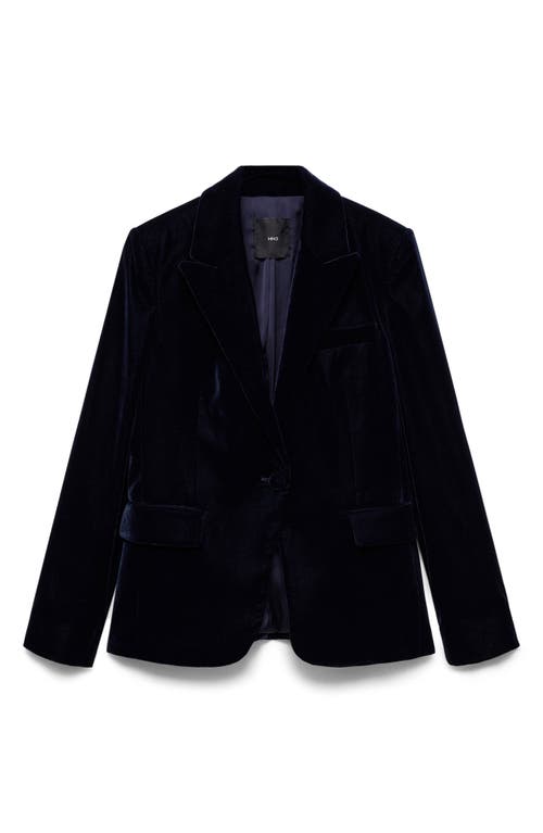 Mango Structured Velvet Blazer