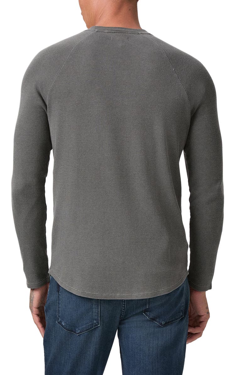 PAIGE Davies Long Sleve Waffle Cotton Blend T-Shirt, Alternate, color, Vintage Faded Charcoal