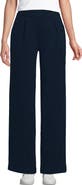 Lands' End Knit High Rise Pleated Wide Leg Pants