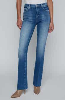 L'AGENCE Ruth Raw Hem Straight Leg Jeans