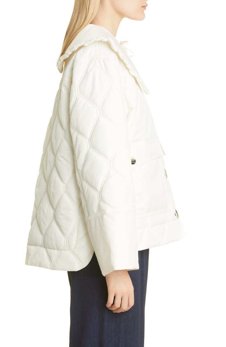 Ganni Quilted Ripstop Jacket, Alternate, color,
