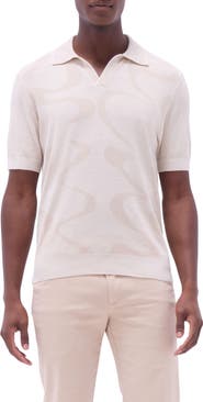 Bugatchi Johnny Collar Cotton & Silk Polo Sweater