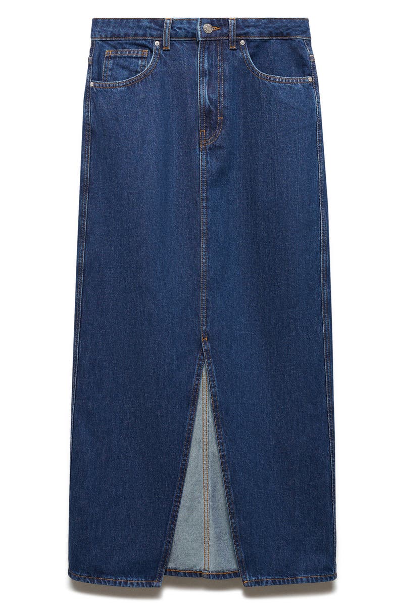 MANGO Denim Midi Skirt, Main, color, 