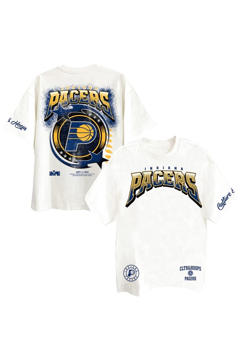 Men's Two Hype Off White Indiana Pacers Drip & Dime Collection Premium T-Shirt, Main, color, Cream