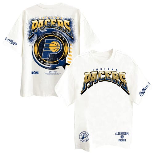 Two Hype Off White Indiana Pacers Drip & Dime Collection Premium T-shirt In White