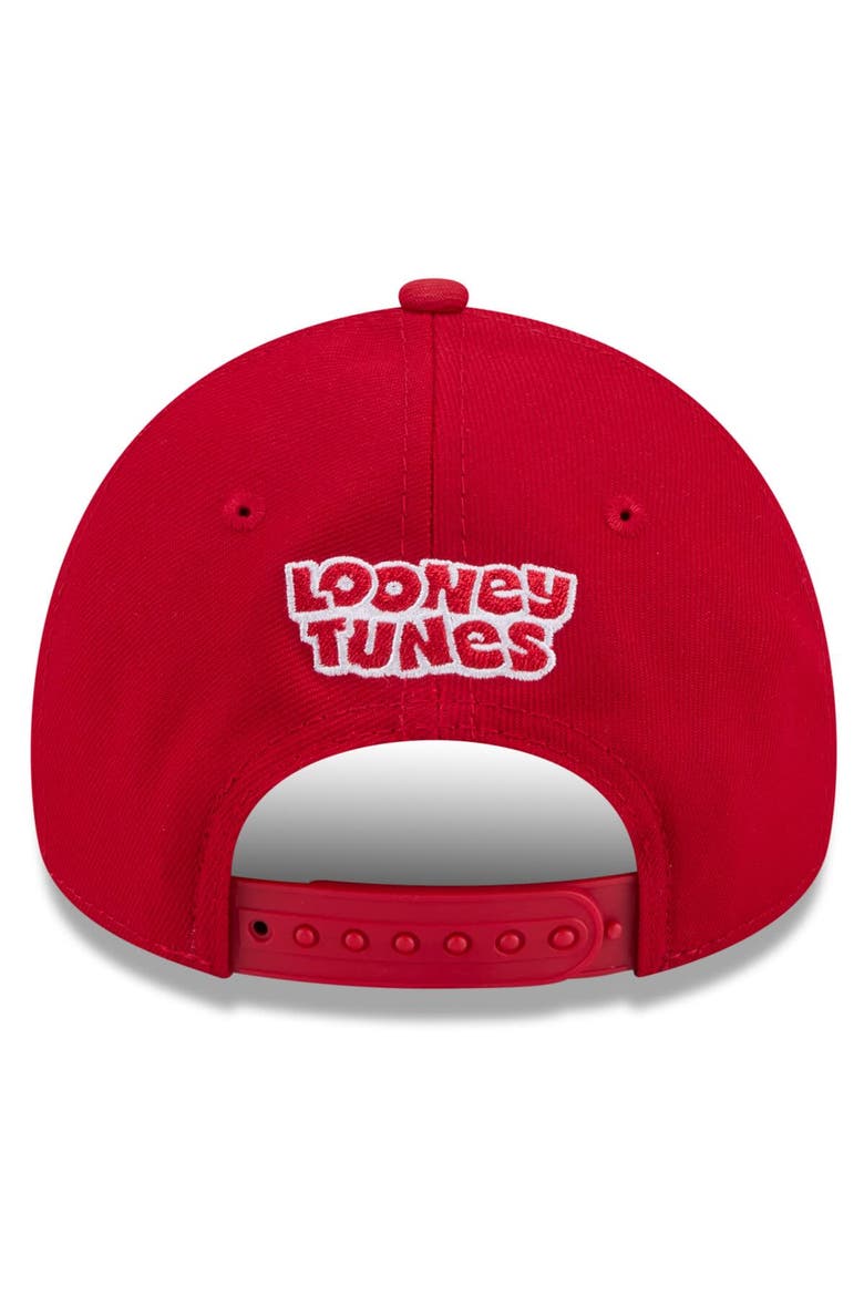 Youth New Era Red Philadelphia Phillies Looney Tunes A-Frame 9FORTY Adjustable Hat, Alternate, color, Red