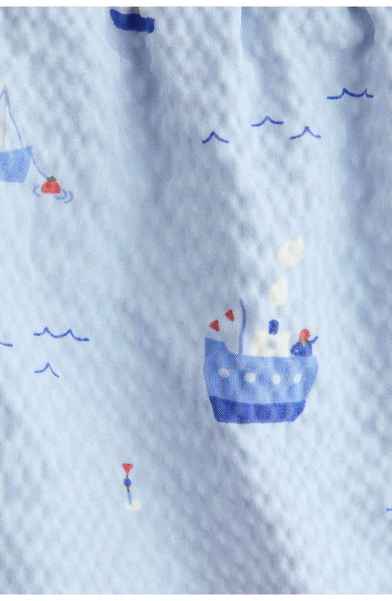 H&M Printed Swim Shorts, Alternate, color, Light Blue/Boats