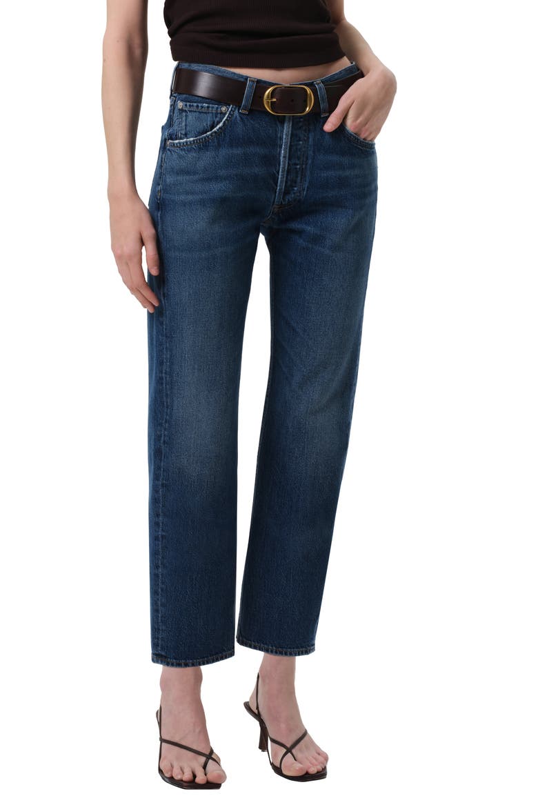 Winslow Low Rise Ankle Boyfriend Jeans, Main, color, TINSLEY (MD/DK INDIGO)