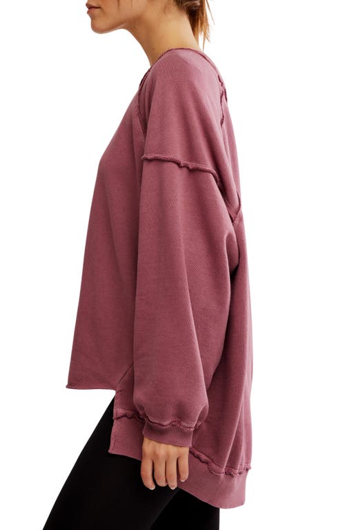 Free People Fp Movement One To Beat Oversize Pullover In Pink