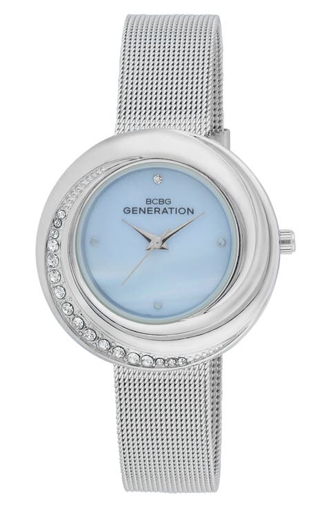 Nova 3 Faux Leather Strap Watch, 35mm