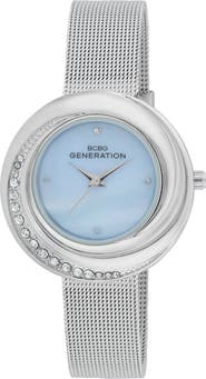 BCBG Nova 3 Faux Leather Strap Watch, 35mm