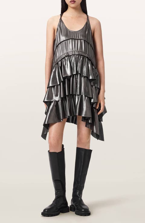 Ruffle Racerback Tank Dress