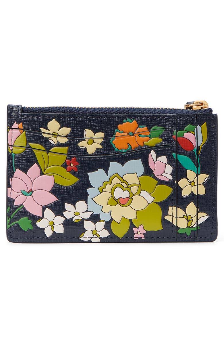 Kate Spade New York morgan embossed floral wristlet card case, Alternate, color,